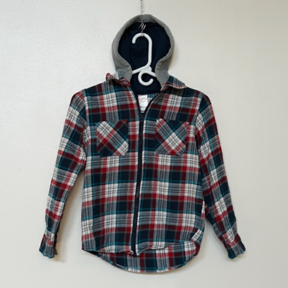 Childs Hooded Shirt Jacket - Picture 1 of 6